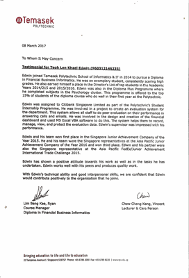 Temasek Polytechnic - Testimonial